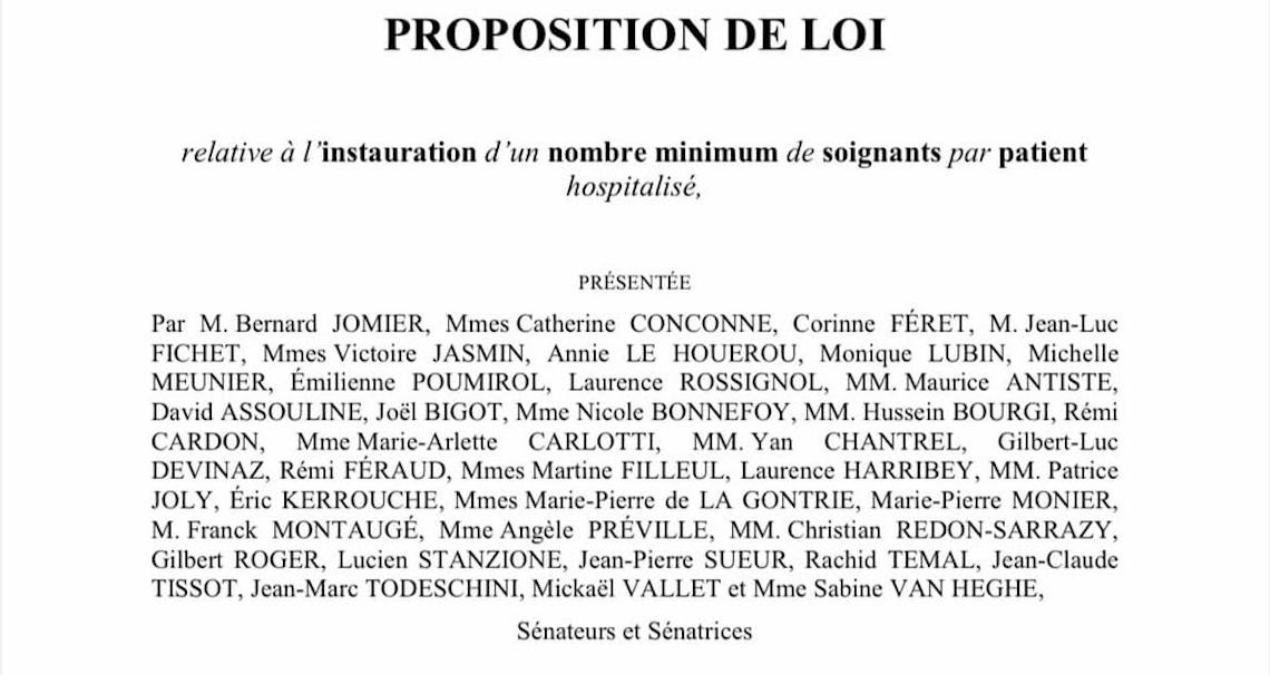 Yan Chantrel - Proposition de loi: un nombre minimum de soignants par patient hospitalisé